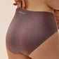 side view of a purple mid waist period brief