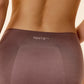 back of woman in purple underwear