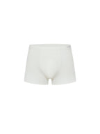 Flat lay of white boxer briefs. Brilliant White color.
