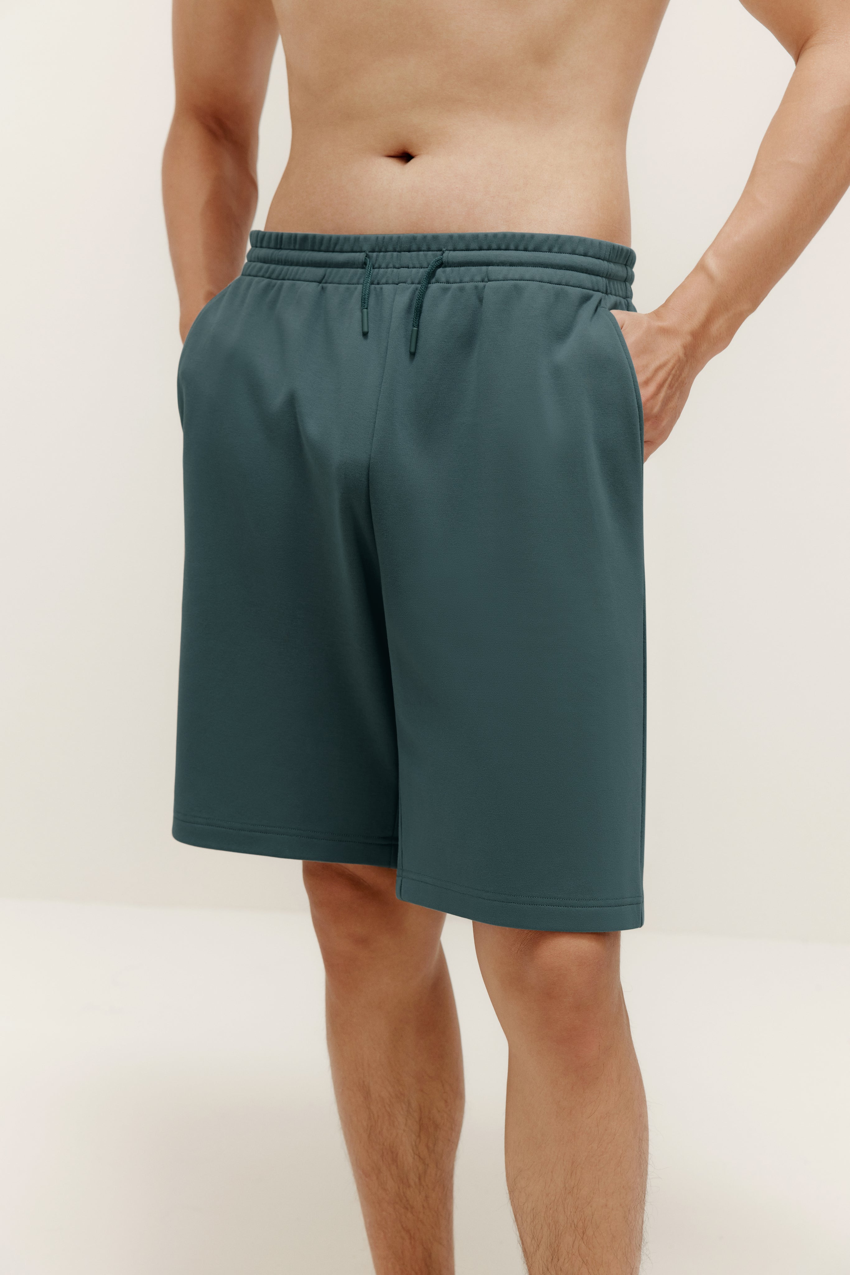 man in green shorts