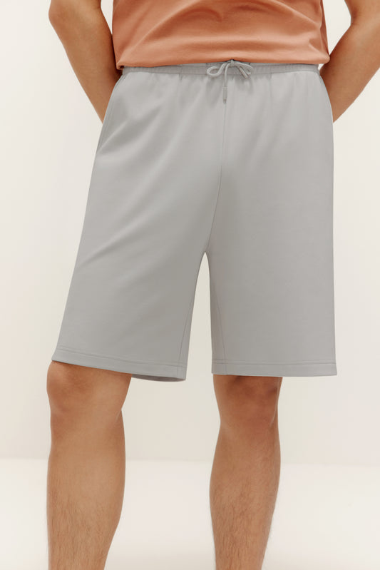 man in grey shorts