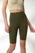 green biker shorts