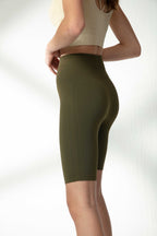 green  biker shorts