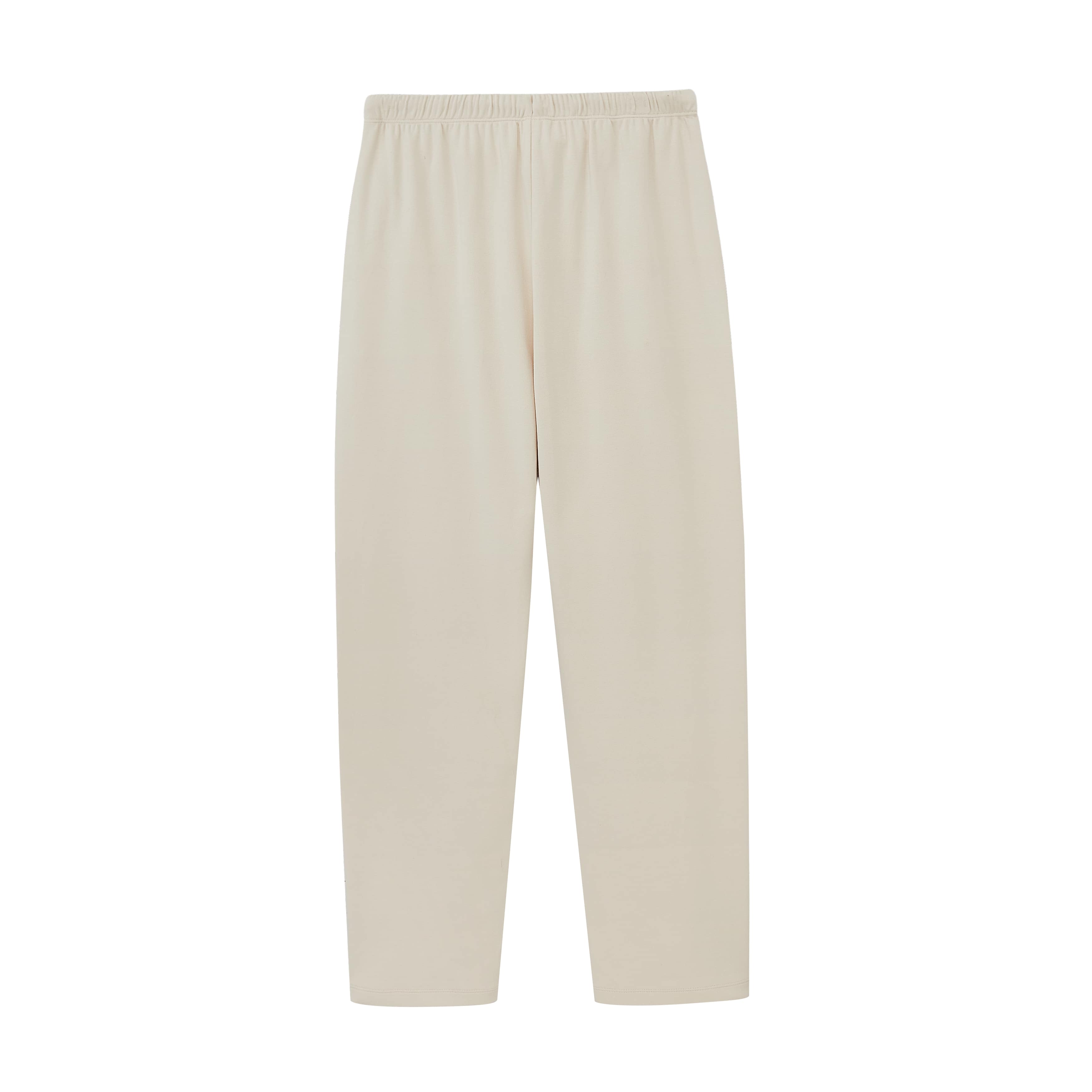 a pair of cream color pants 