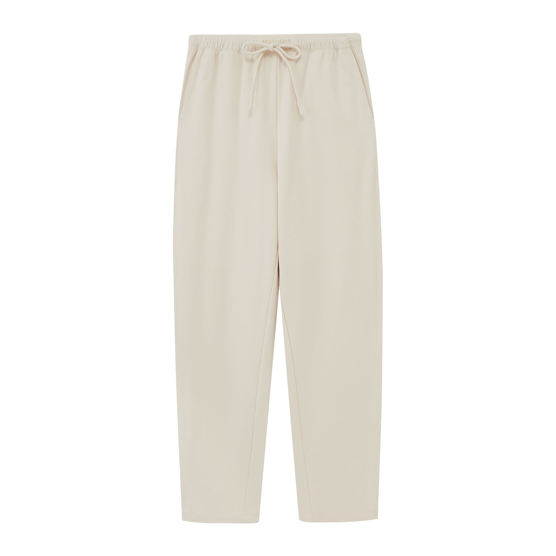 a pair of cream color pants 