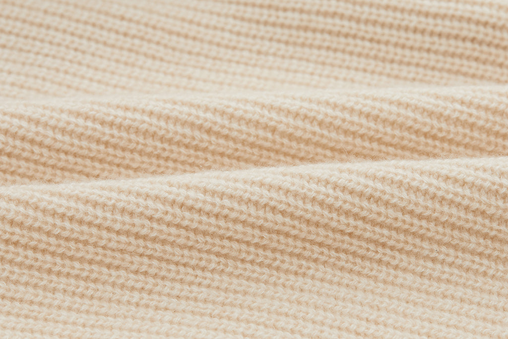 close up of the cream fabric