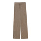 brown flare knitted pants flat lay