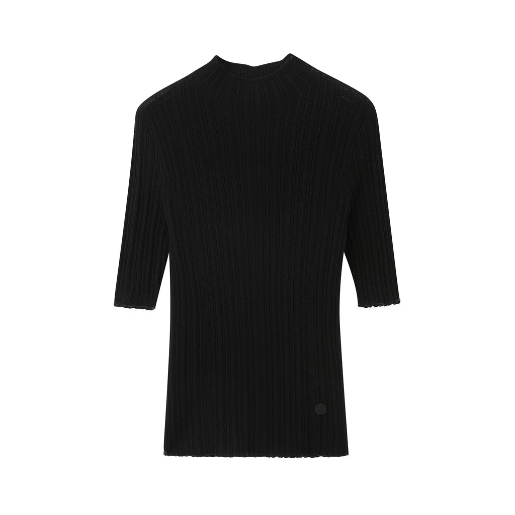 black sweater