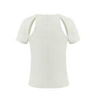 back of white t shirt