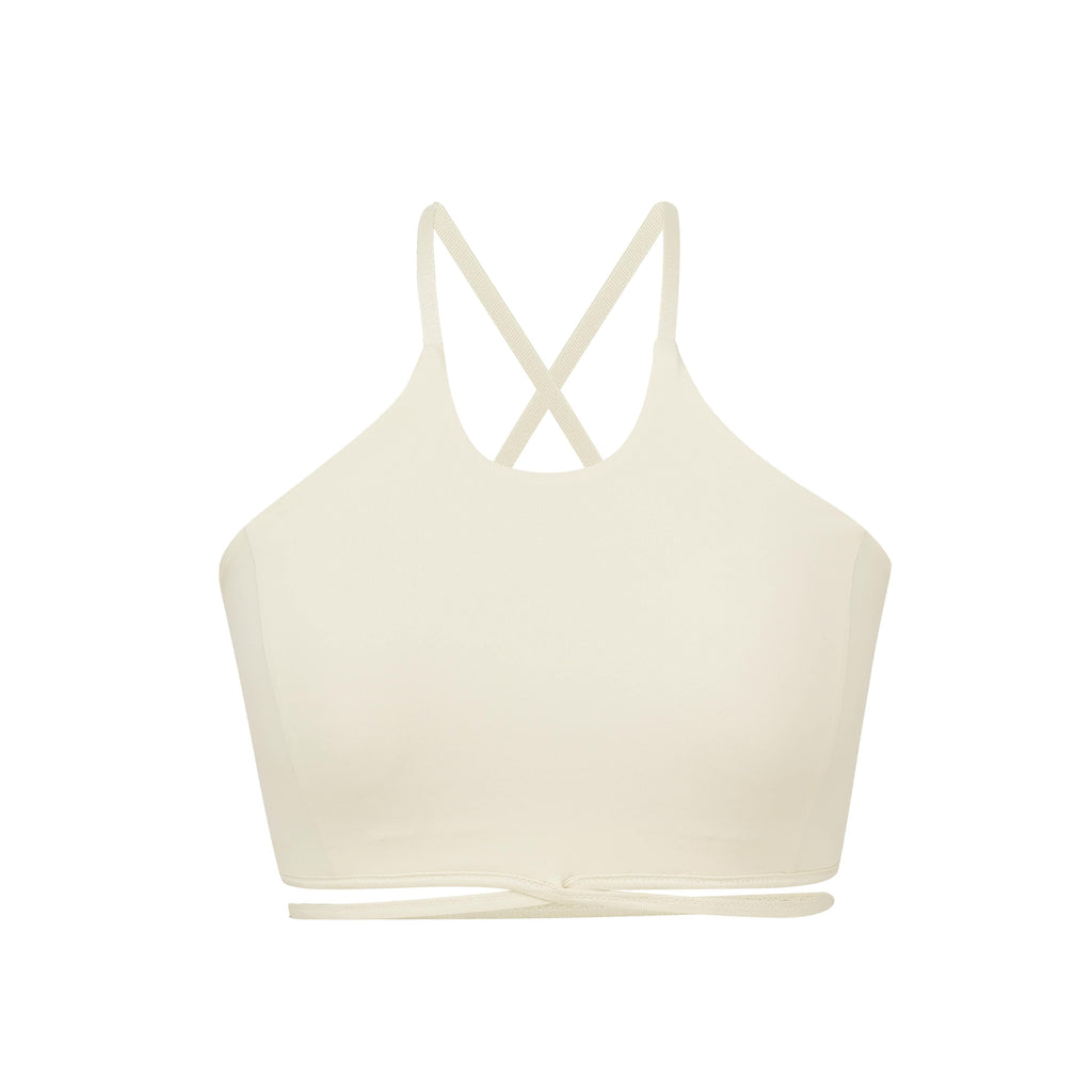 white sports bra