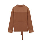 cinnamon belted pajama top back