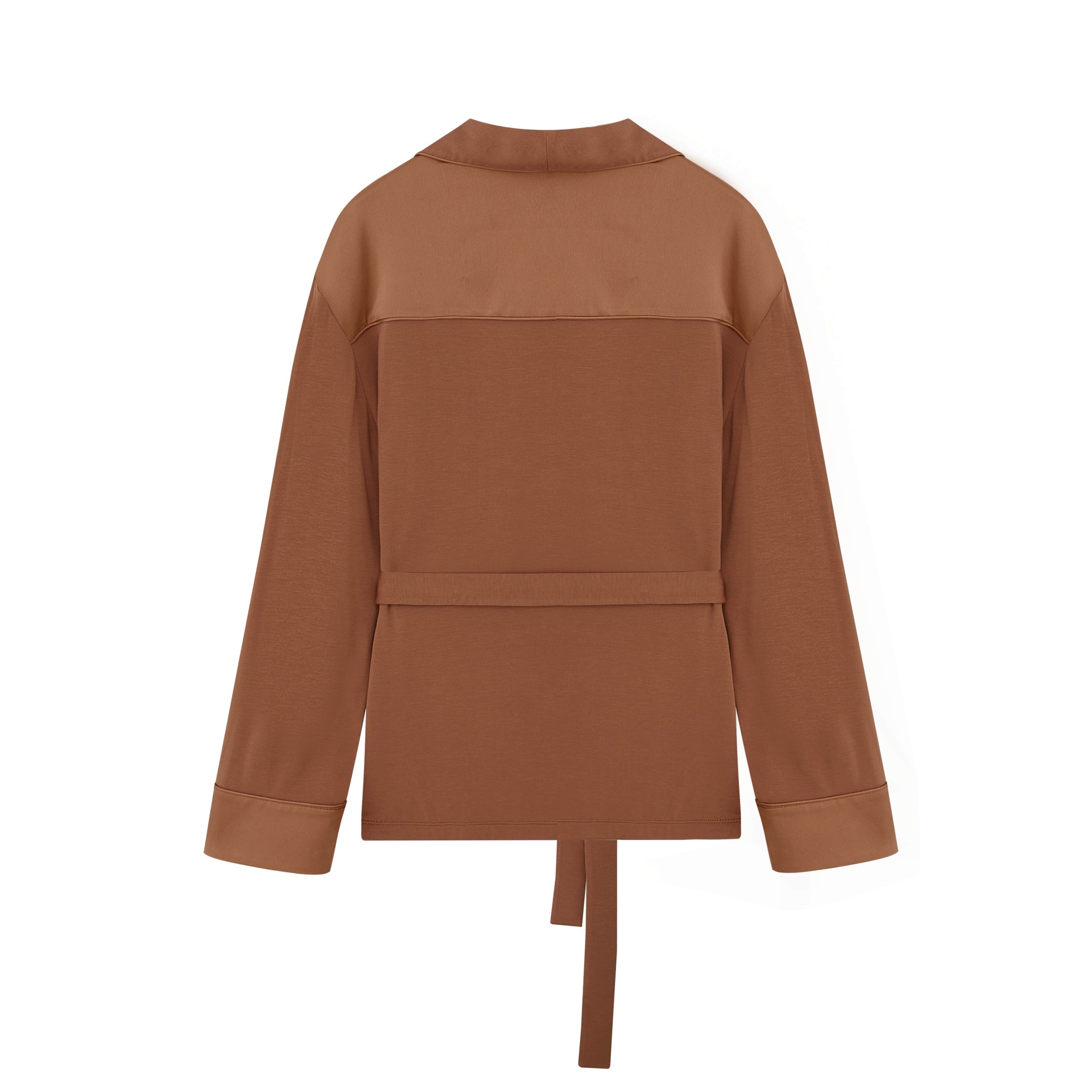cinnamon belted pajama top back