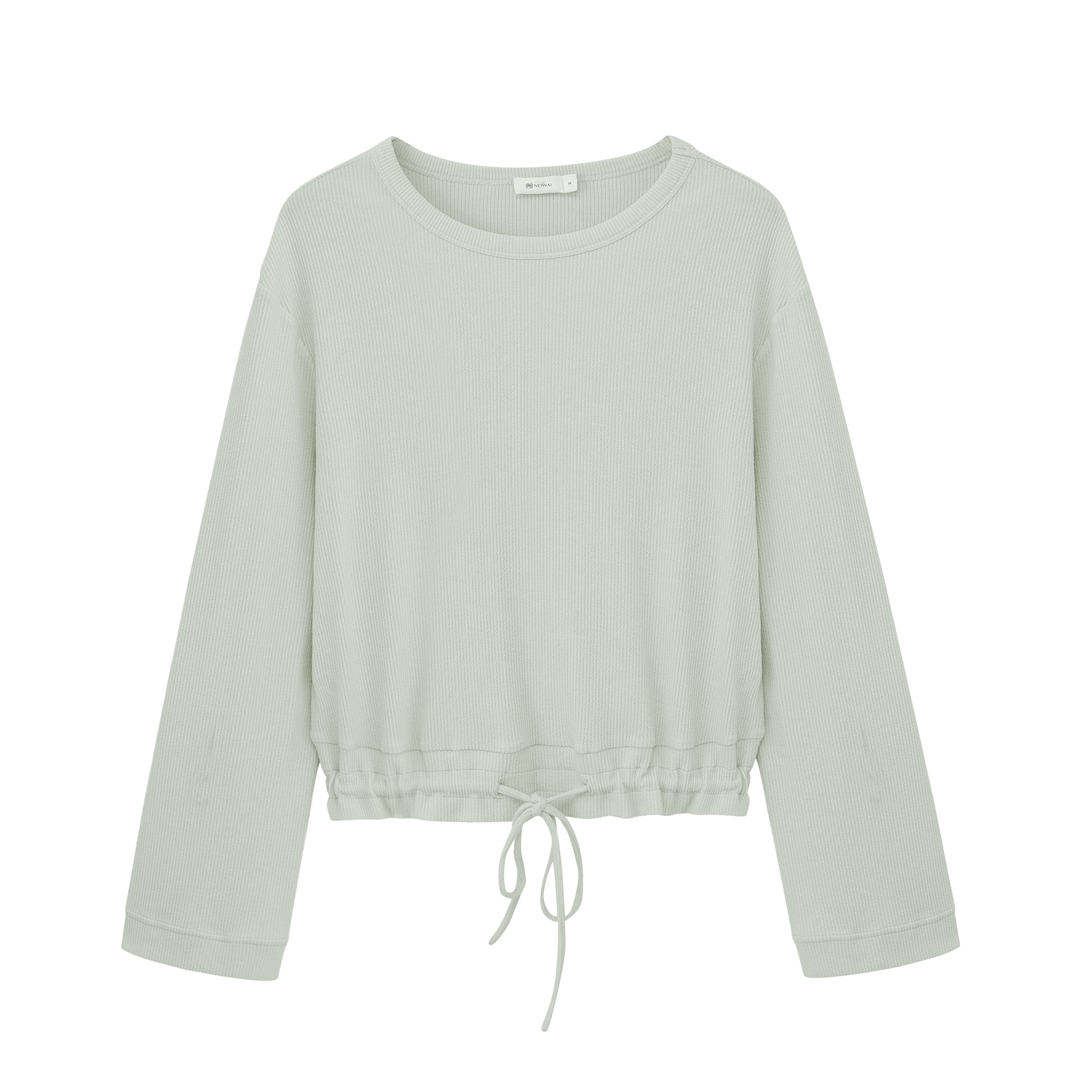flat lay image of mint pajama top
