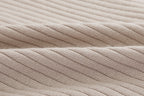 Fabric details of grey silky wool zip-up cardigan