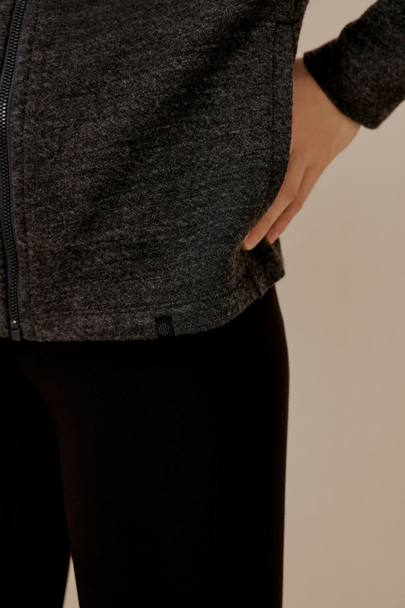 Close-up of black jacket