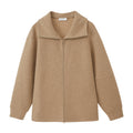 a coffee color zip up jacket