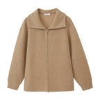 a coffee color zip up jacket
