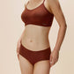 woman in brown bra and brief