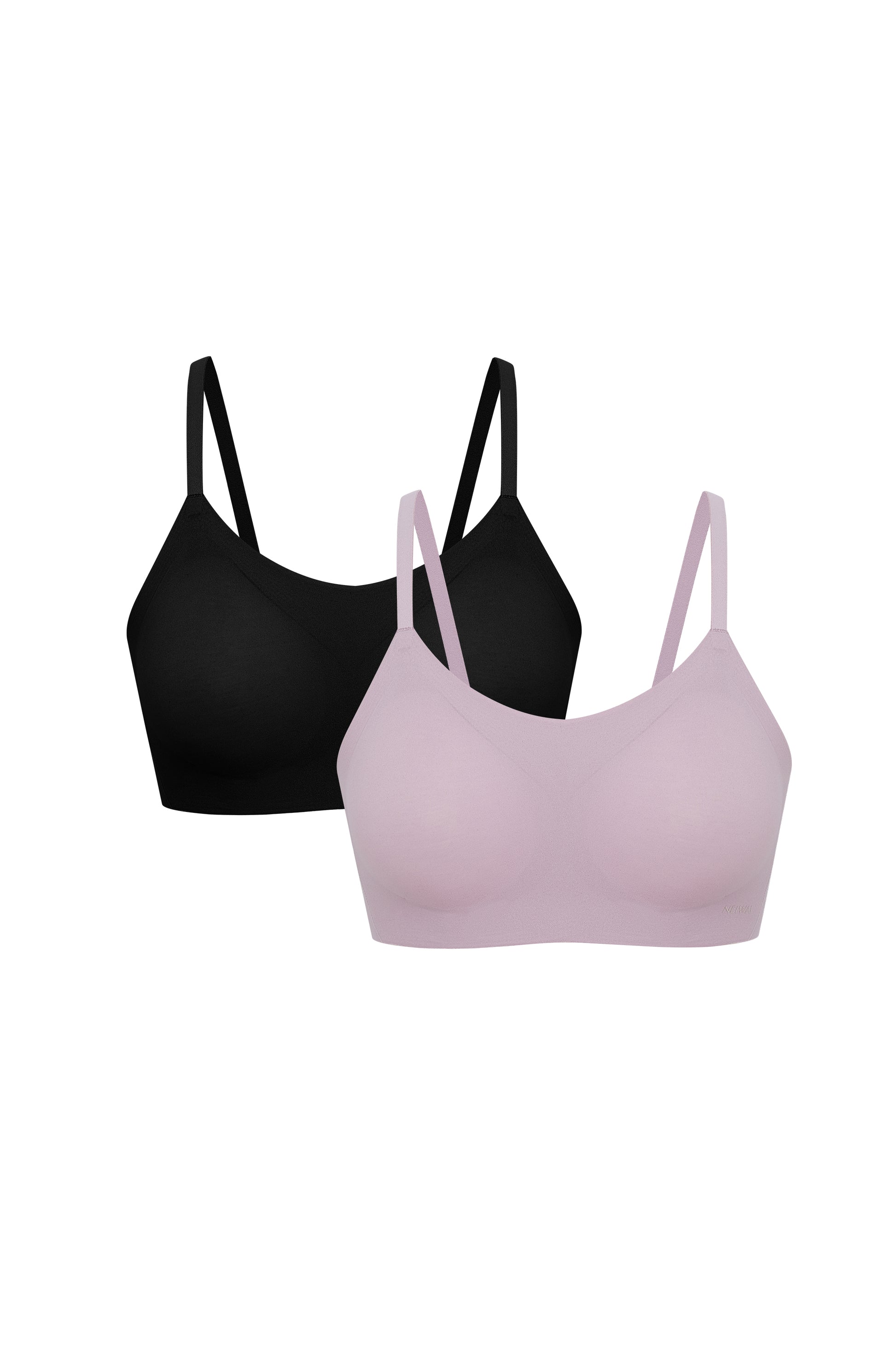 Cotton comfort bra without underwiring in cotton mix, white