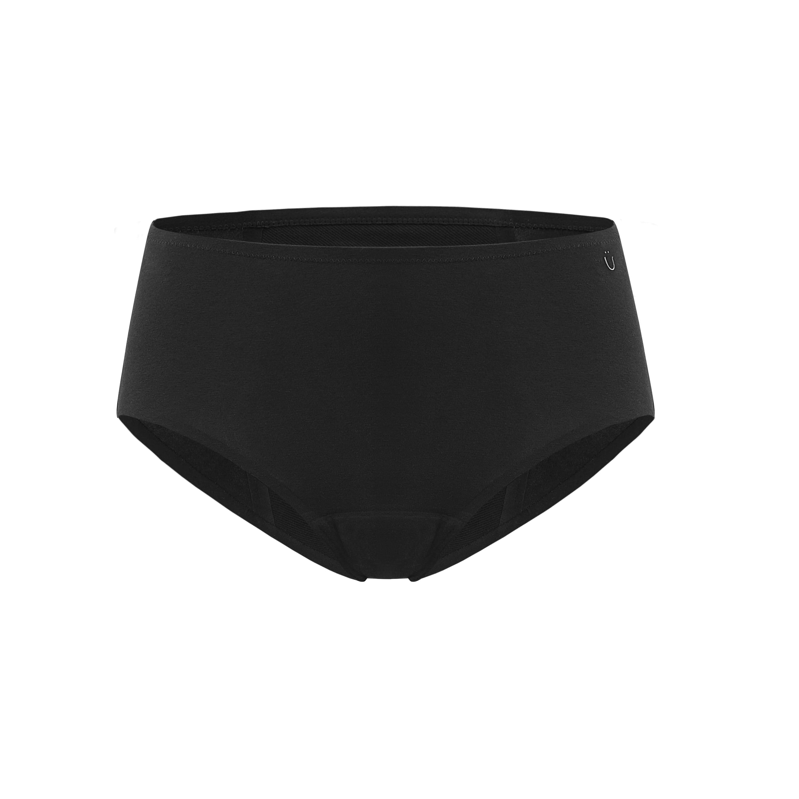 Flat lay of black briefs