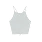 Flat lay image of front of light green tank top