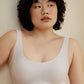 Woman wearing offwhite bra