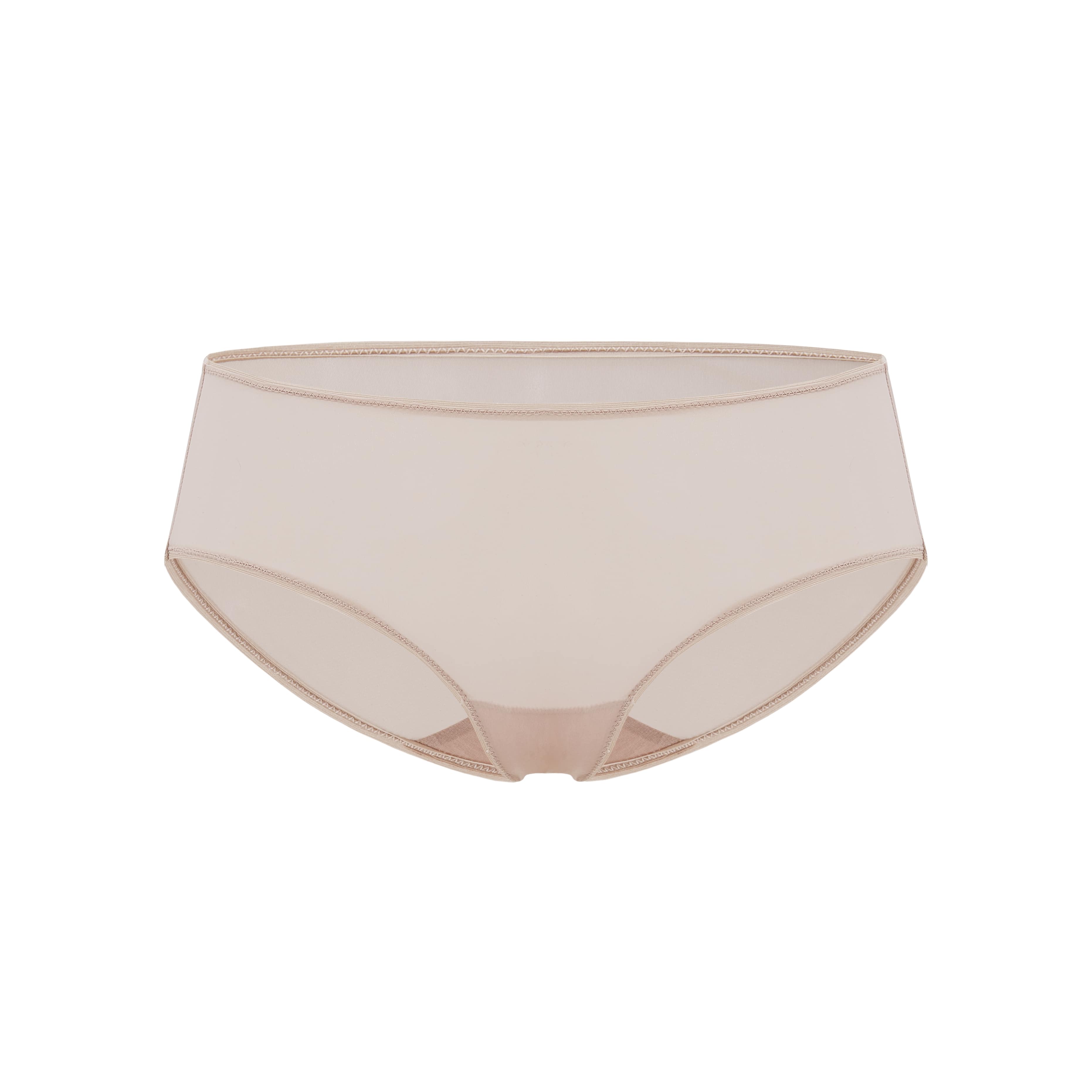 Flat lay of beige brief.