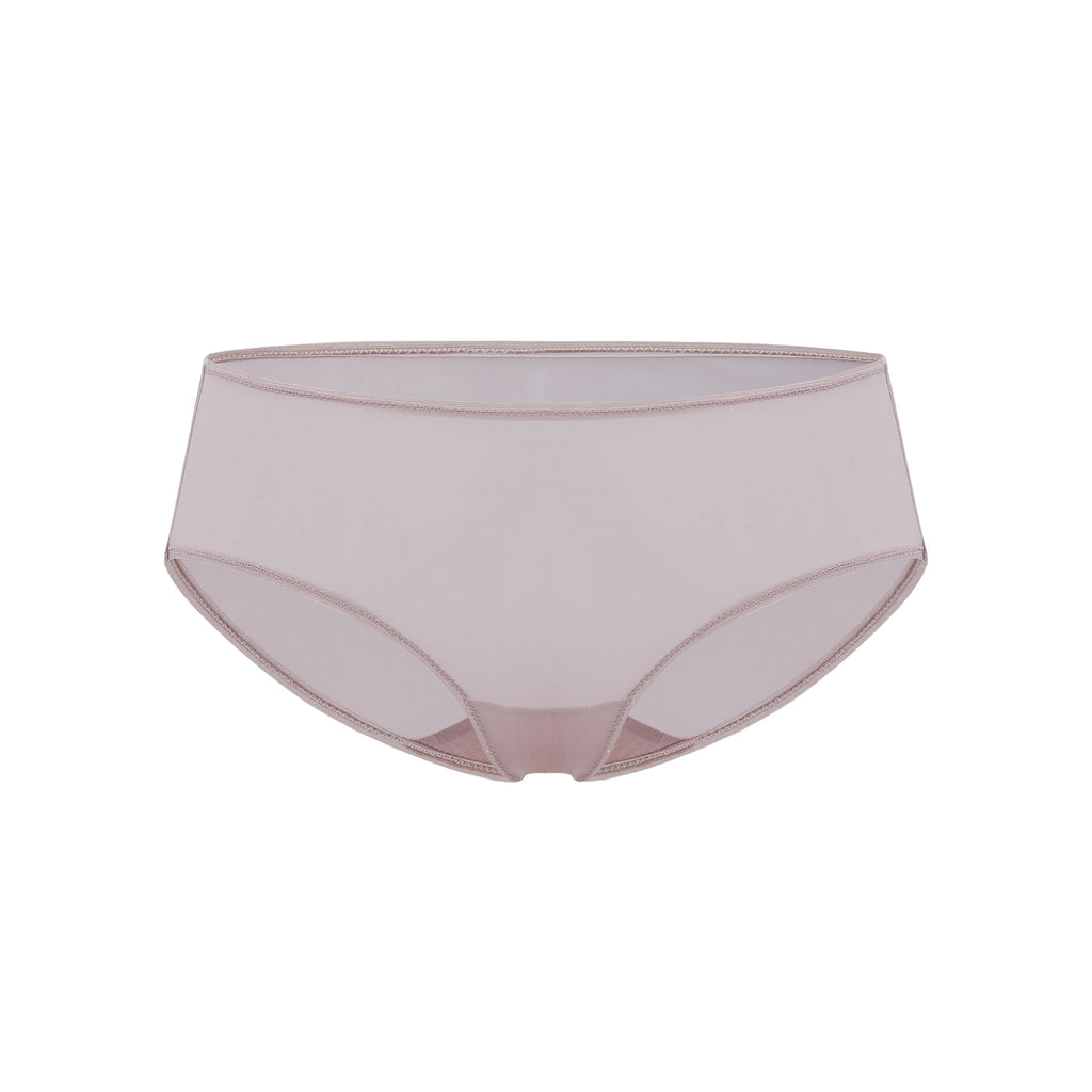 Flat lay of taupe brief.