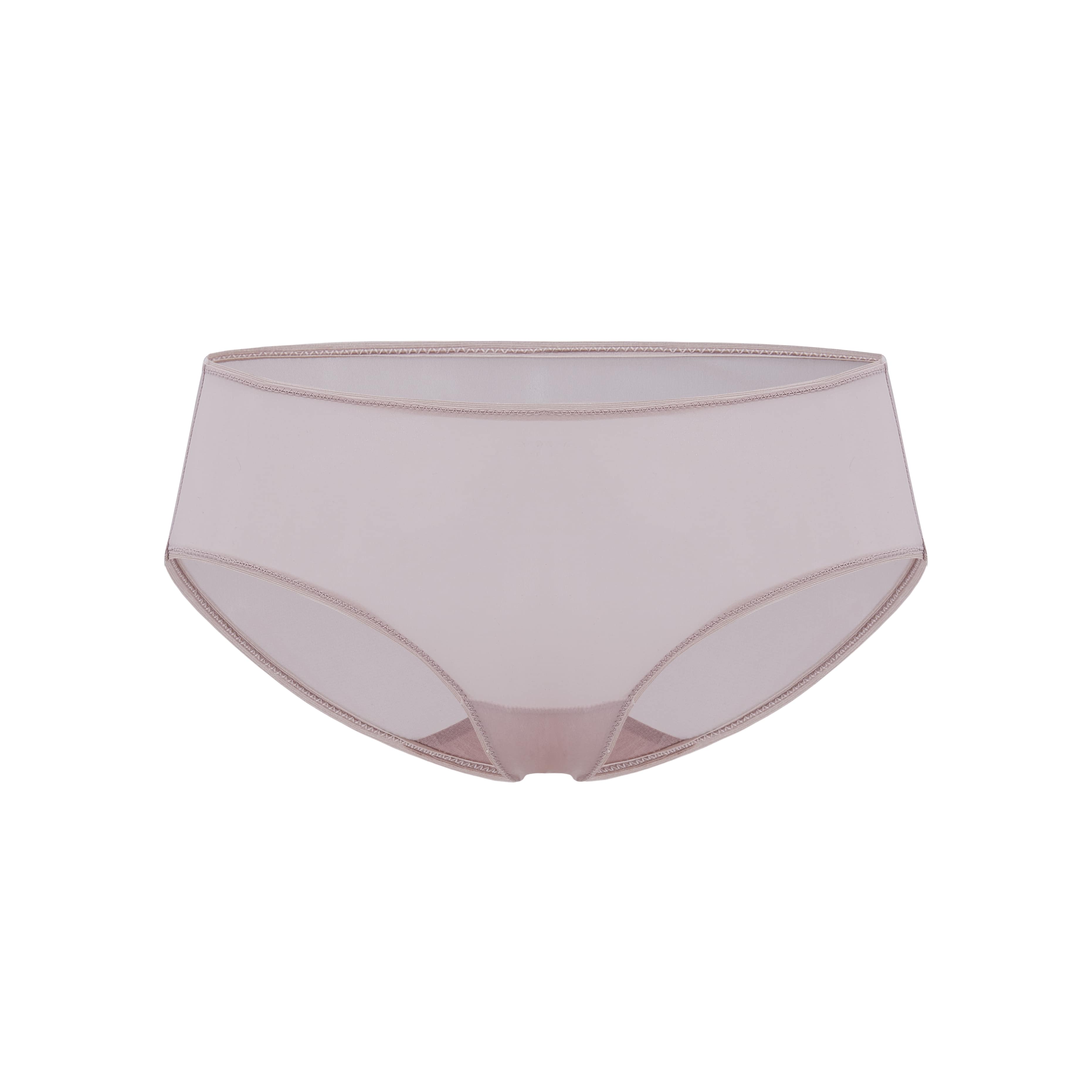 Flat lay of taupe brief.
