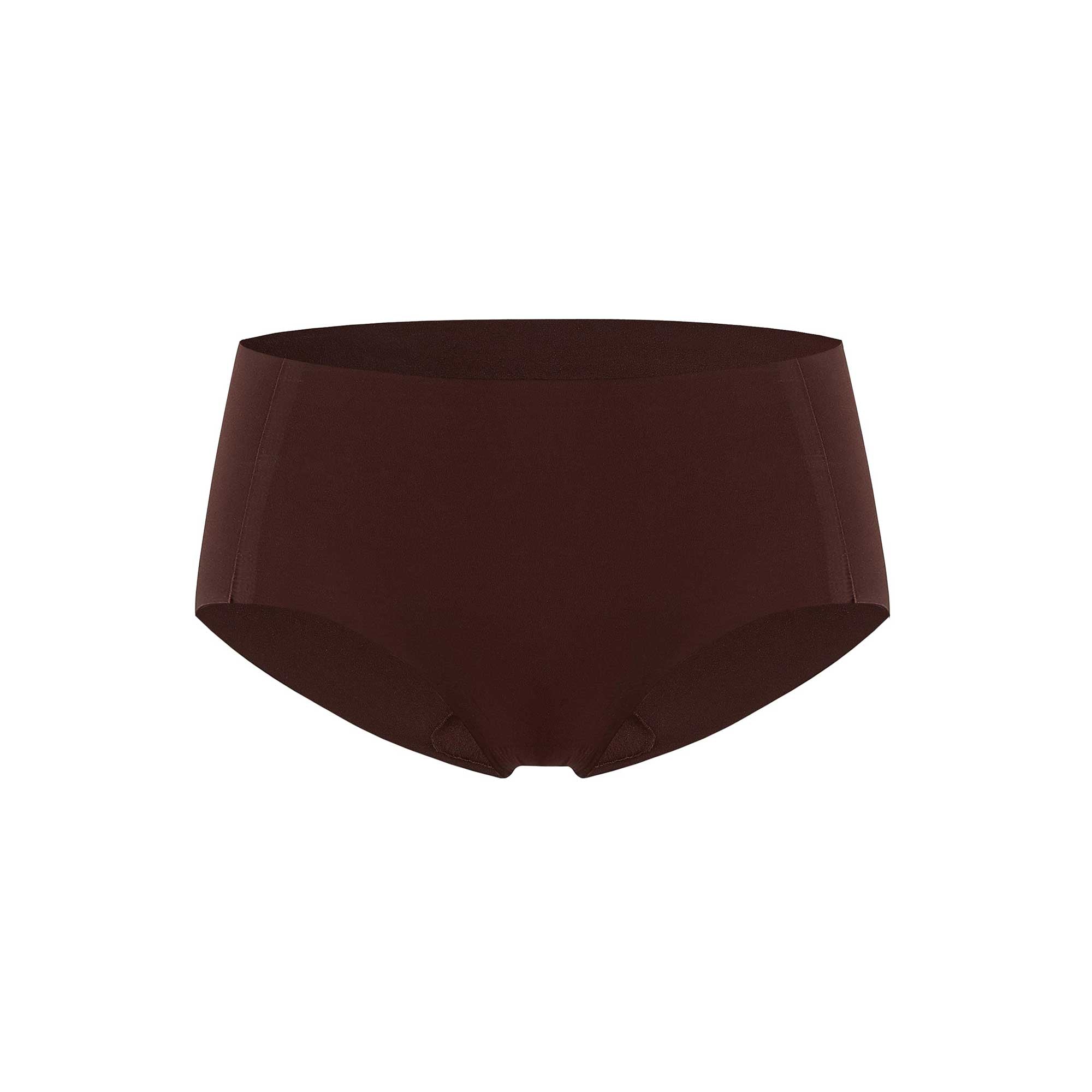 a brown underwear flat lay