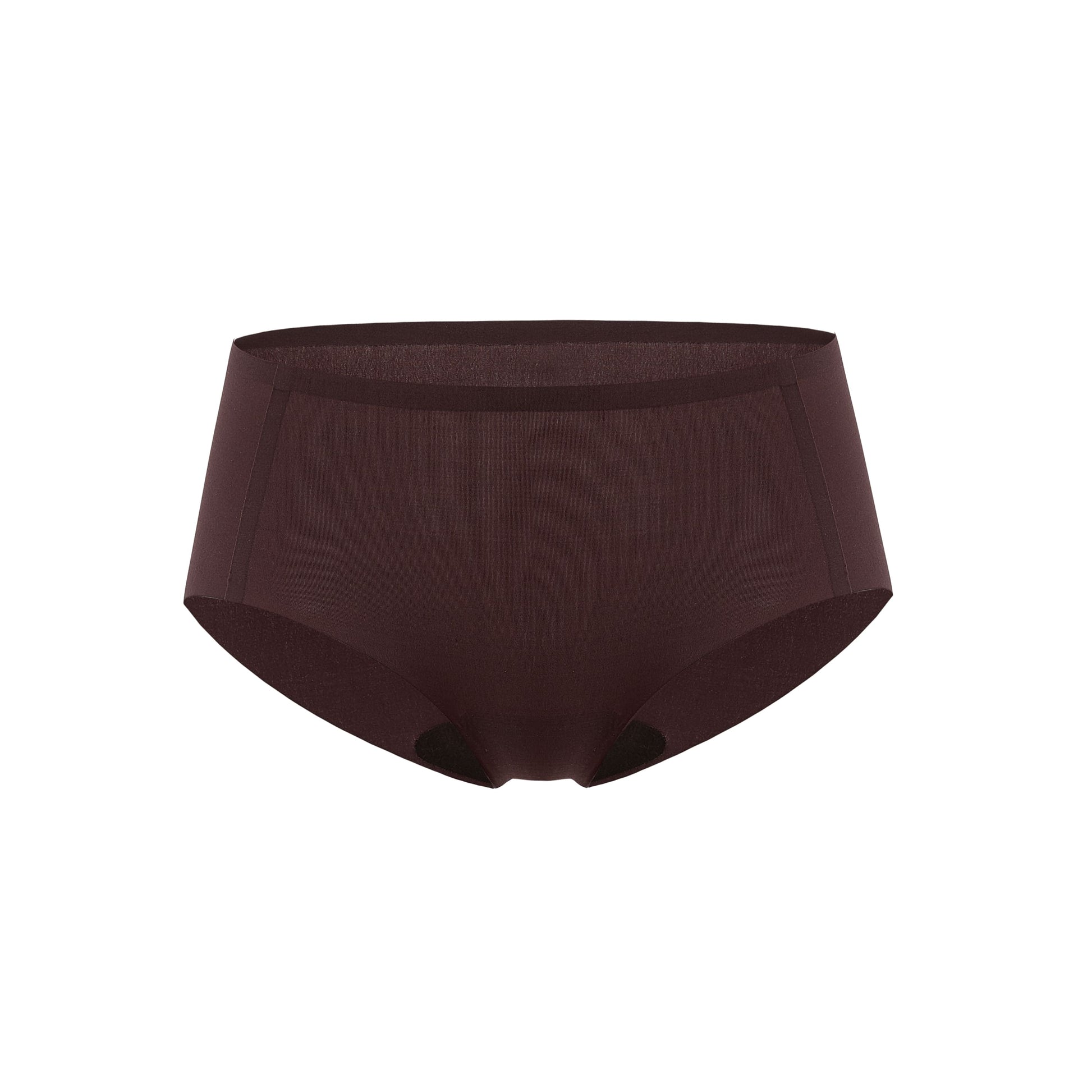 Flat lay image of brown underwear