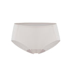 Flat lay image of off white underwear. Fluffy Peach color.