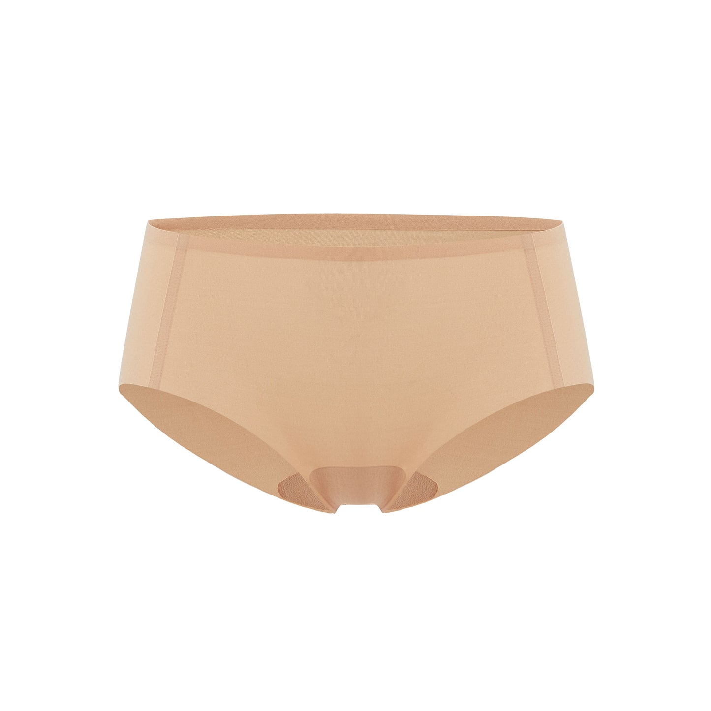 Flat lay image of tan underwear