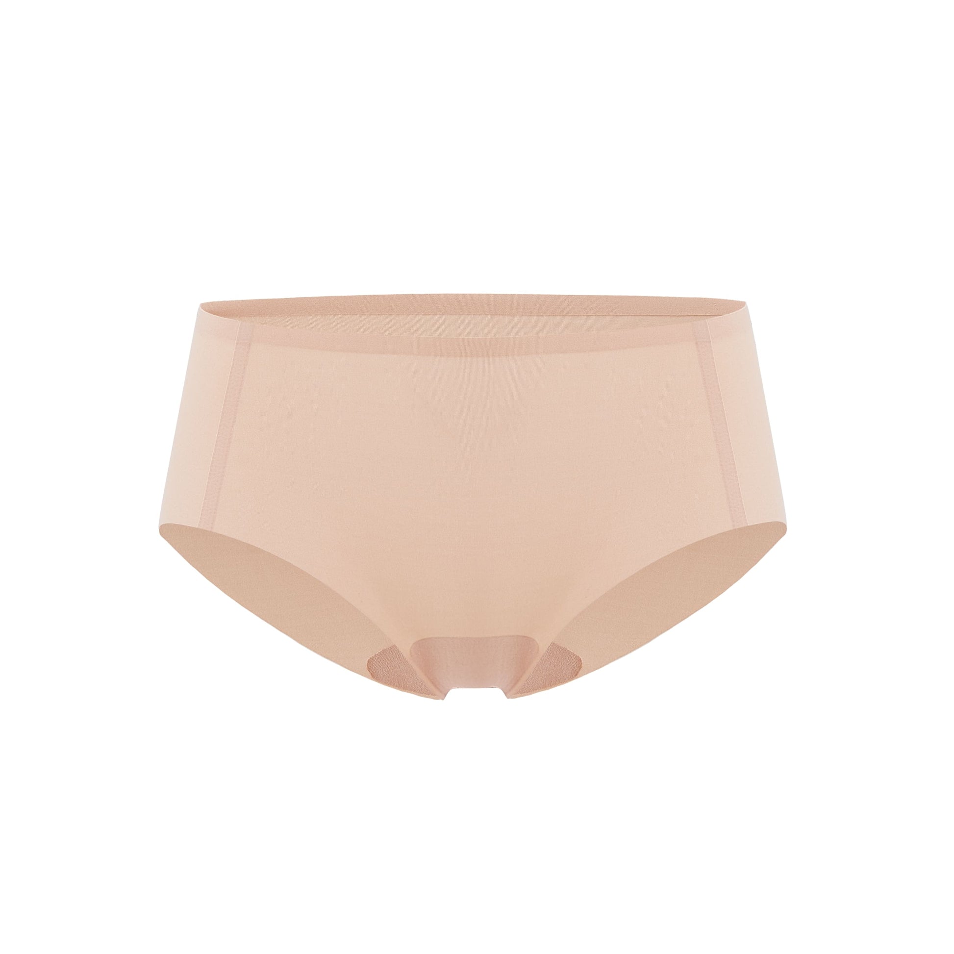 Flat lay image of beige underwear