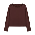 Flat lay of brown top