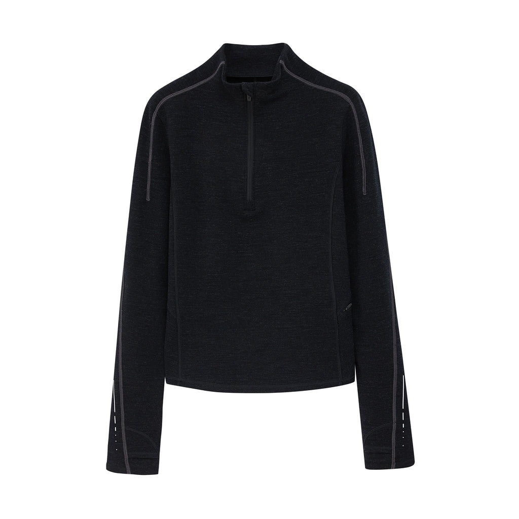 flat lay of black active top