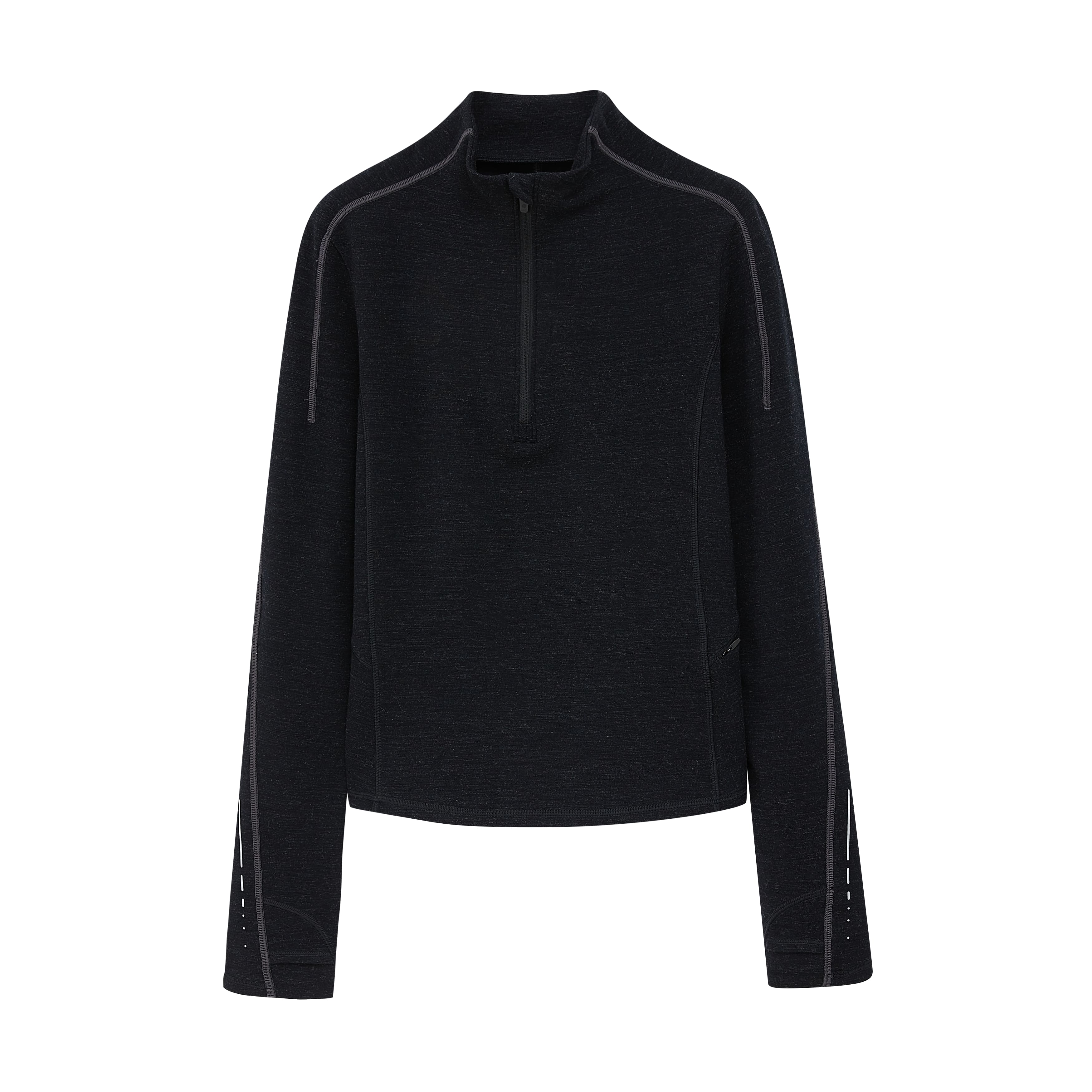 flat lay of black active top