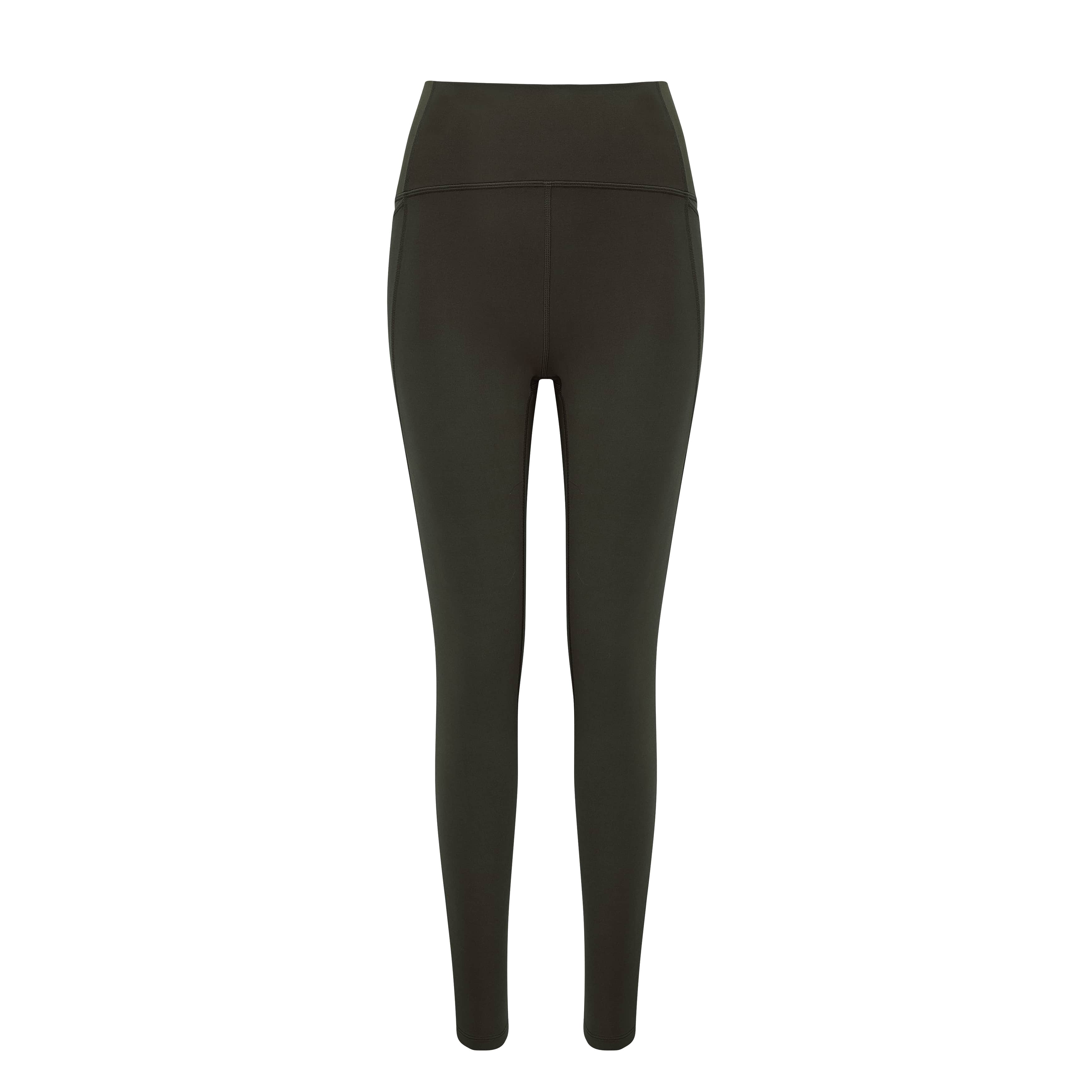 A pair of dark green leggings