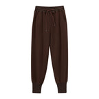 flat lay of the brown pants