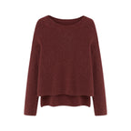 flat lay of red sweater