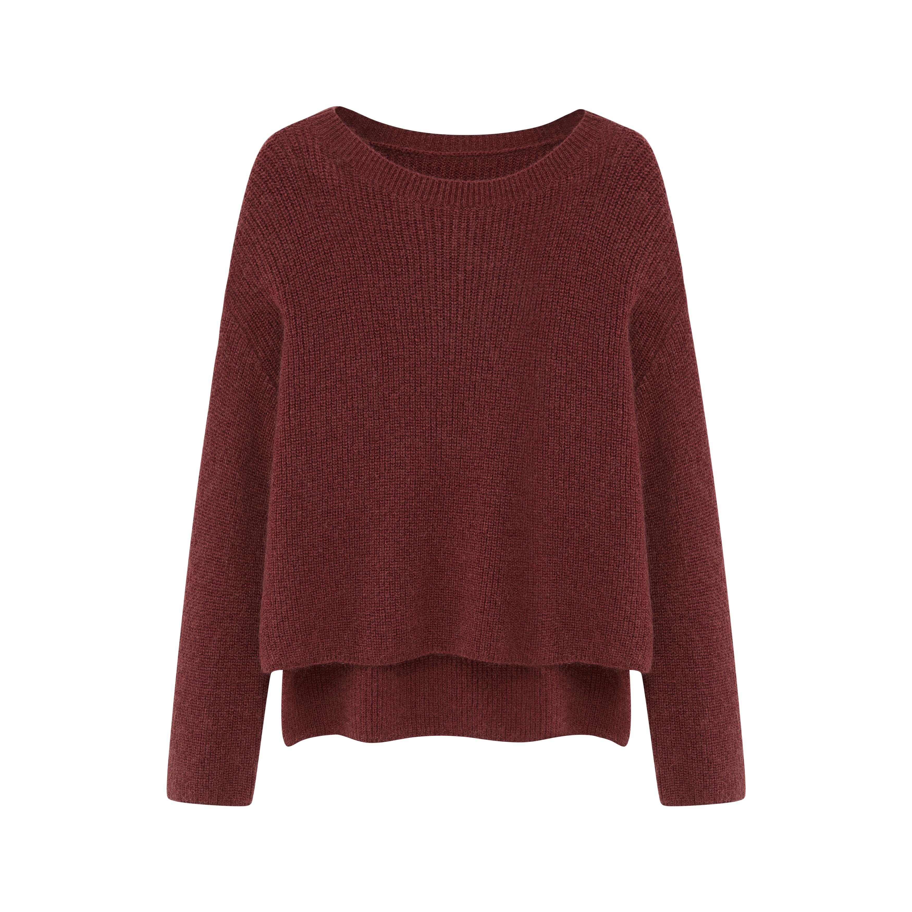 flat lay of red sweater