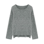 flat lay of gray sweater