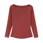flat lay of red Cashmere Thermal Underwear Top