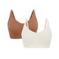 brick color bra and off white bra