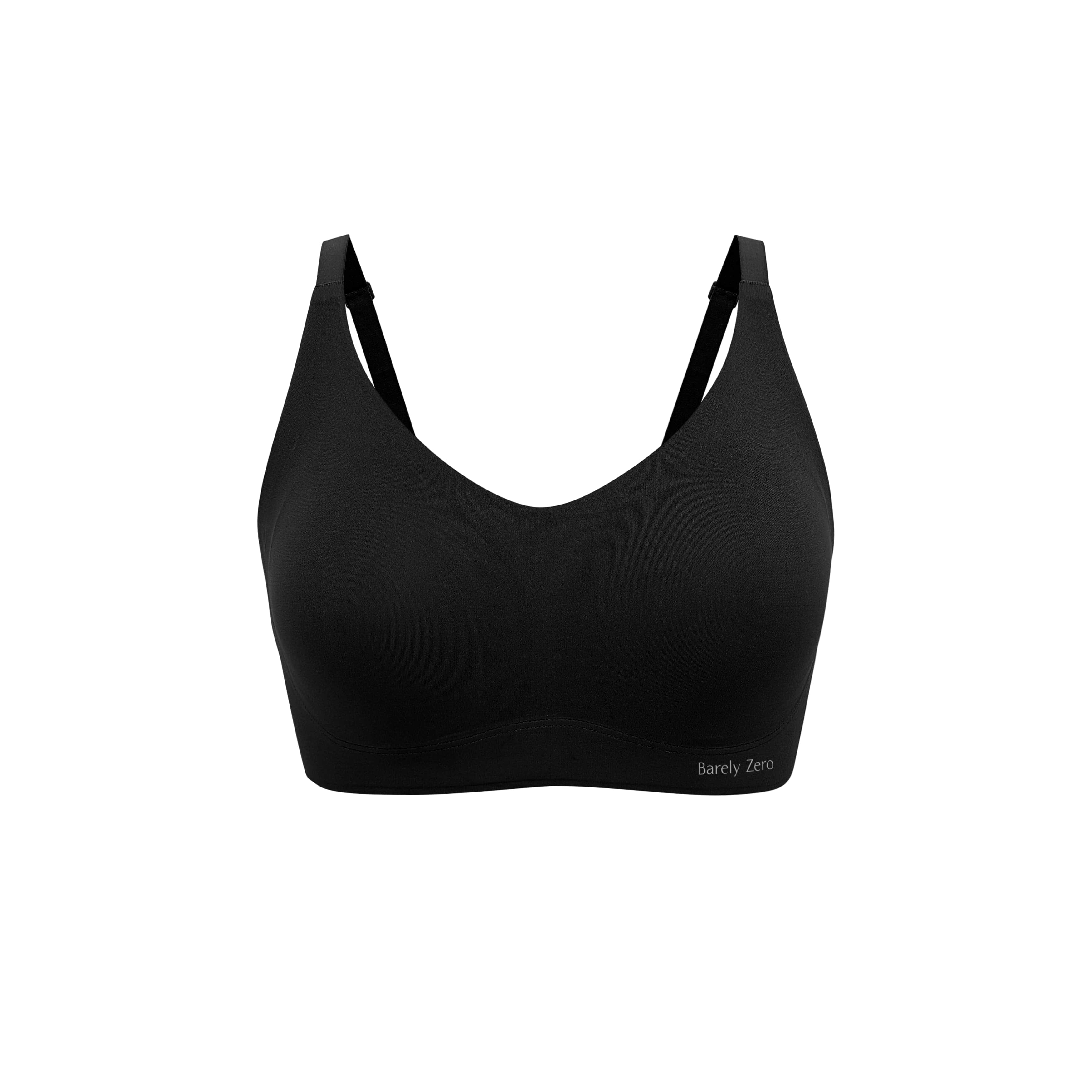 flat lay of a black bra