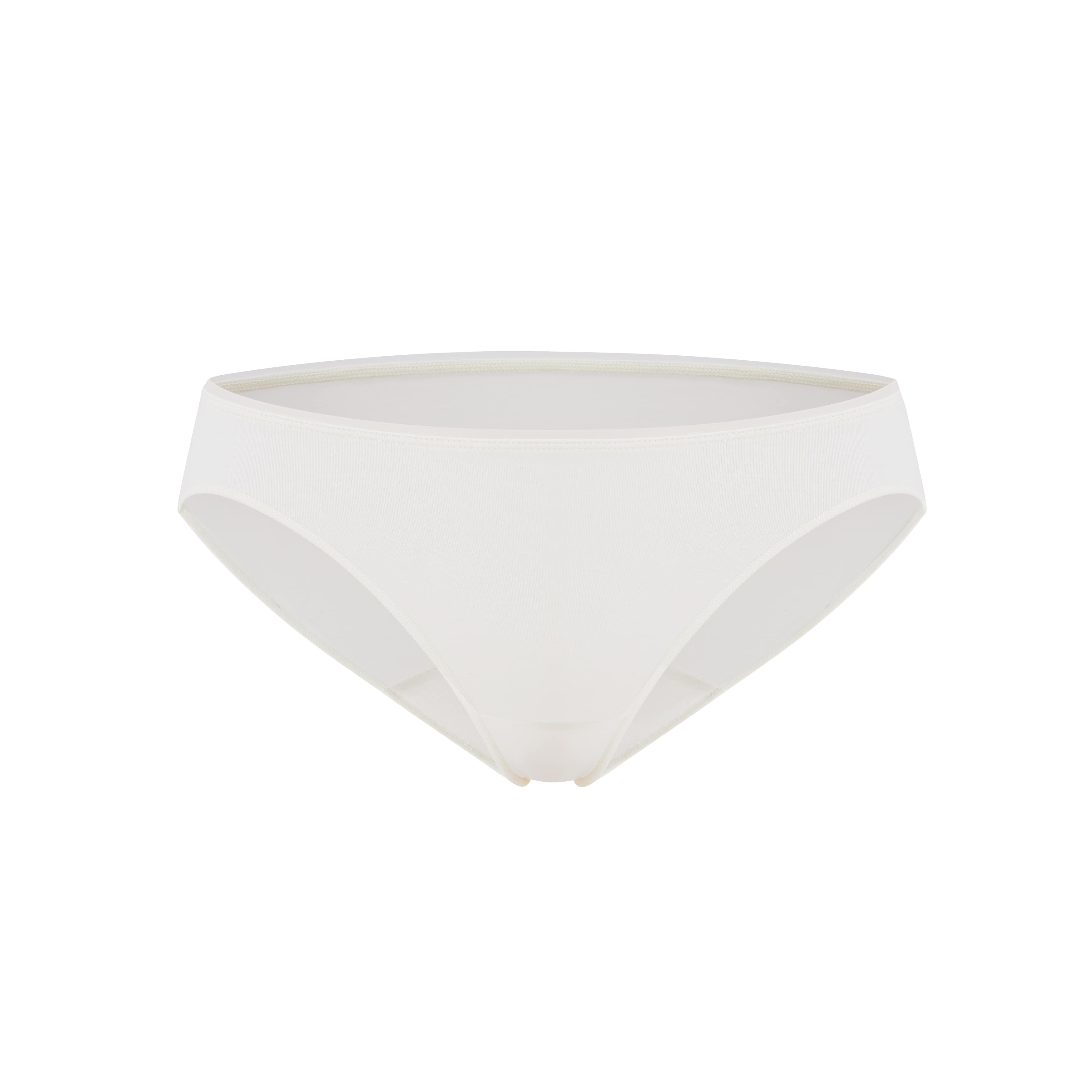 Flat lay of white underwear