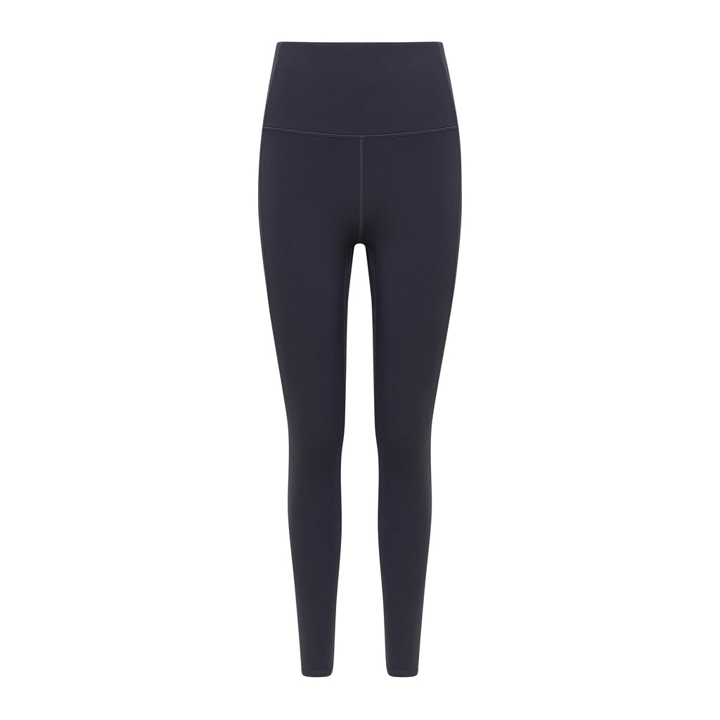Flat lay of black leggings