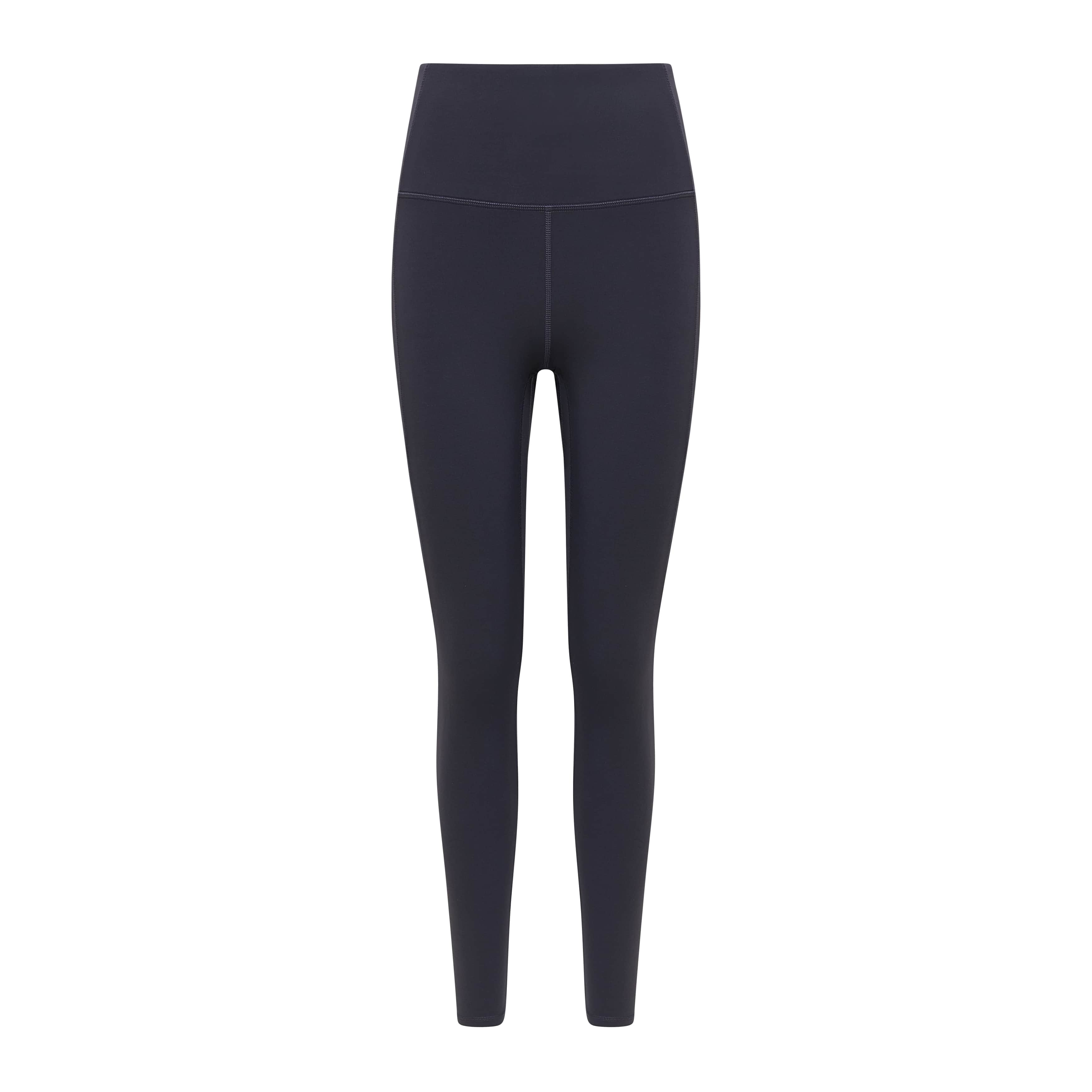 Flat lay of black leggings