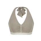 a grey sports bra