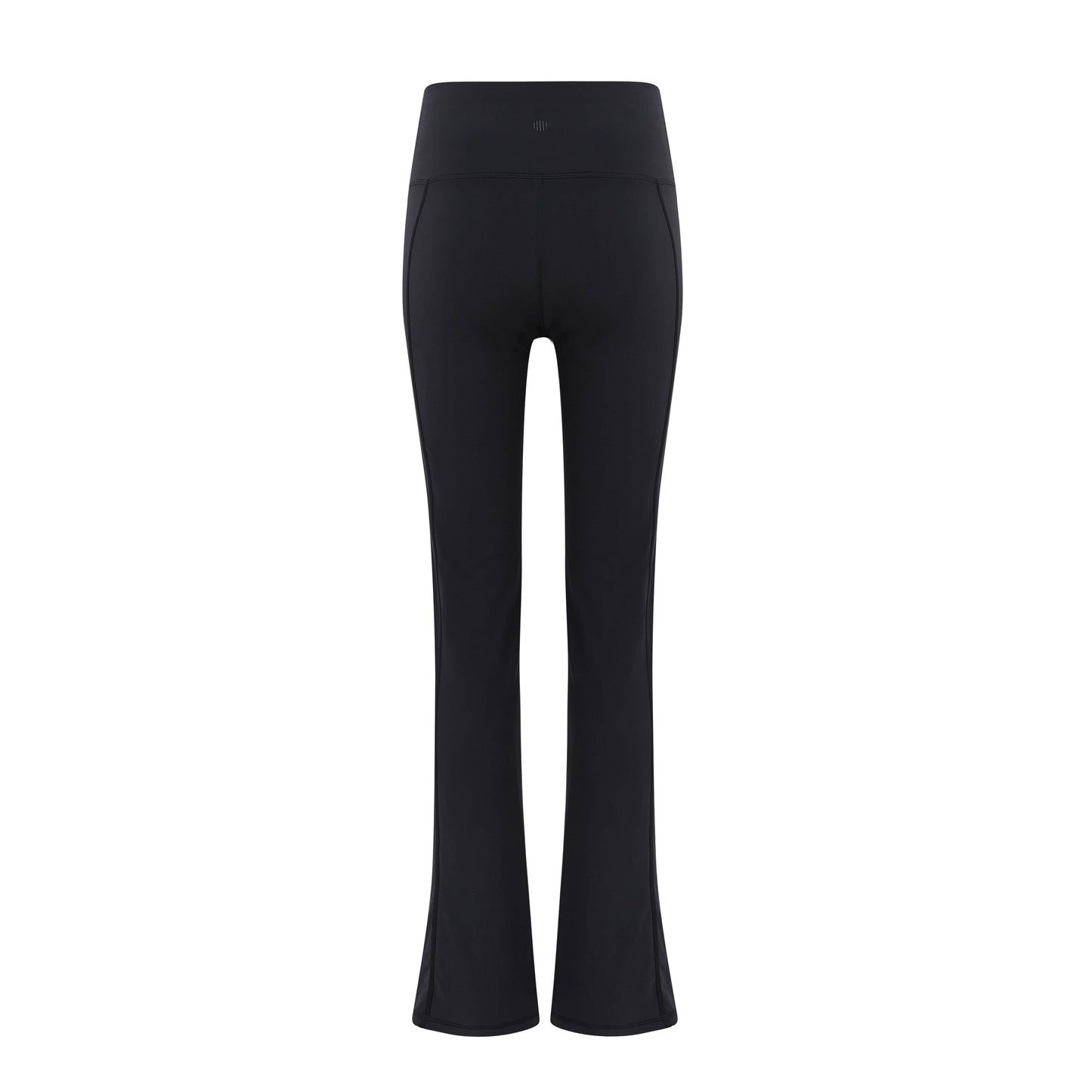a navy flare leggings from back